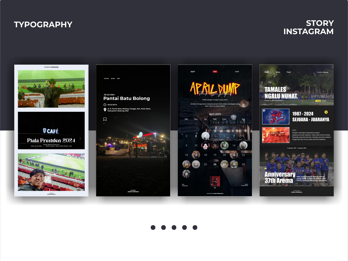 typography story instagram